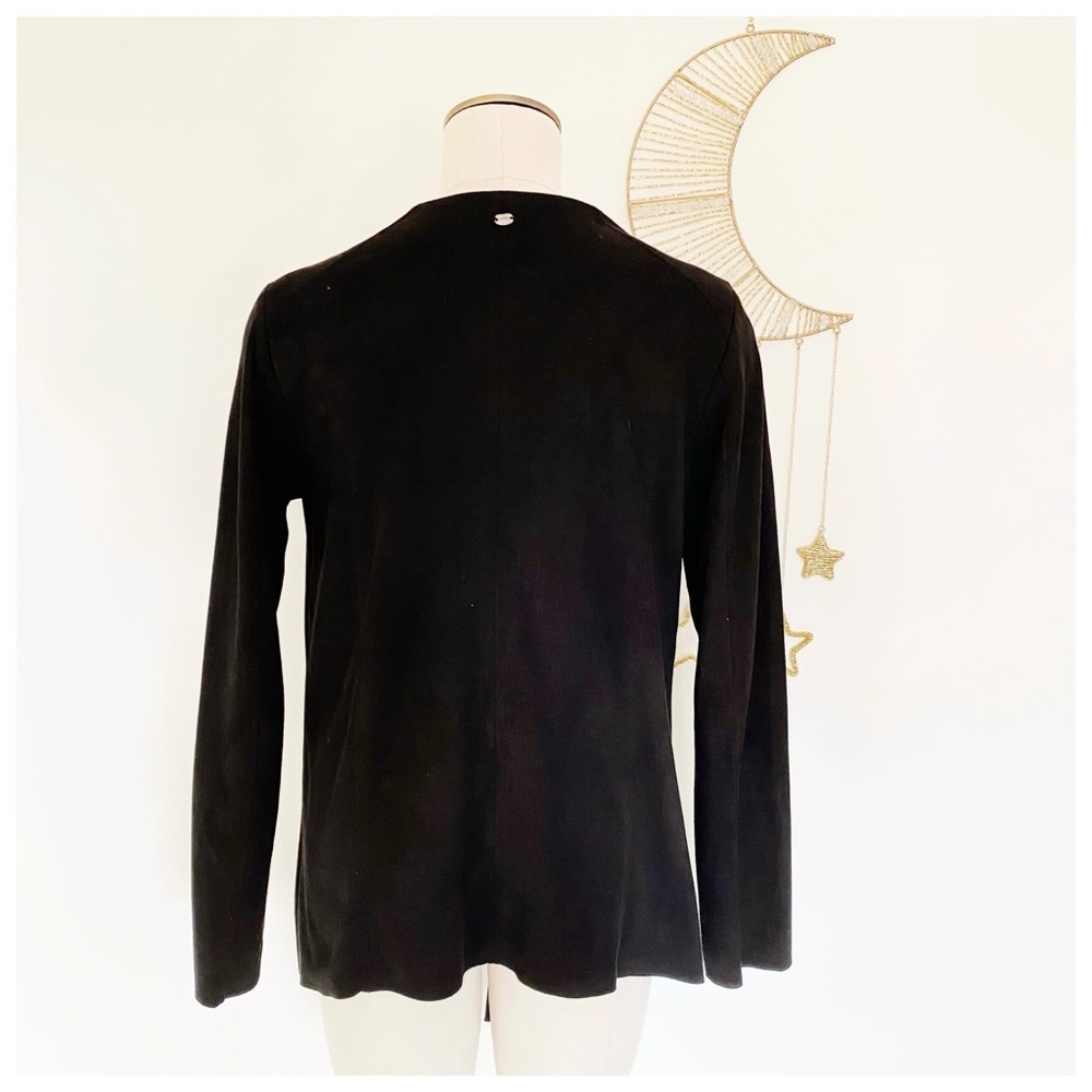 Tiffosi Faux Suede Cardigan Black Size Large - Picture 5 of 6